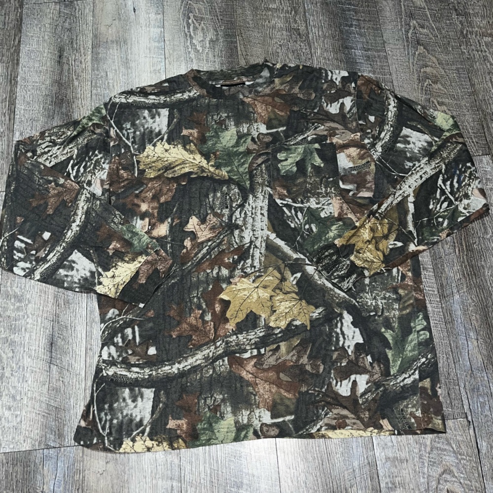 Vintage 90s Fieldline Camo Realtree Long Sleeve Shirt Size Large‎ Y2K